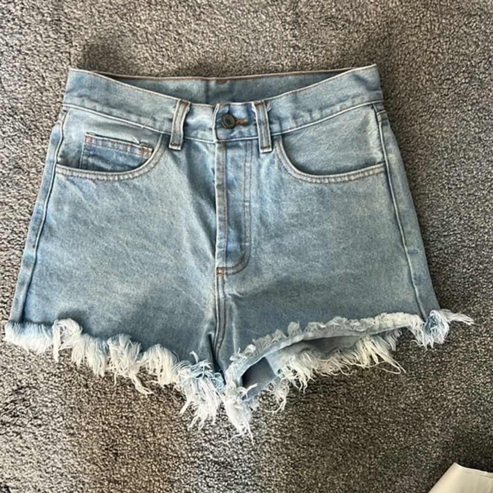 Denim Shorts with Frayed bottom